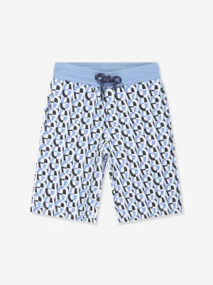 Aigner Boys Logo Bermuda Shorts in Blue