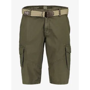 Lerros Plain-colored cargo bermuda with belt