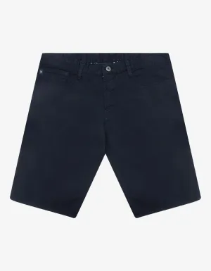 Navy Blue Denim Bermuda Shorts